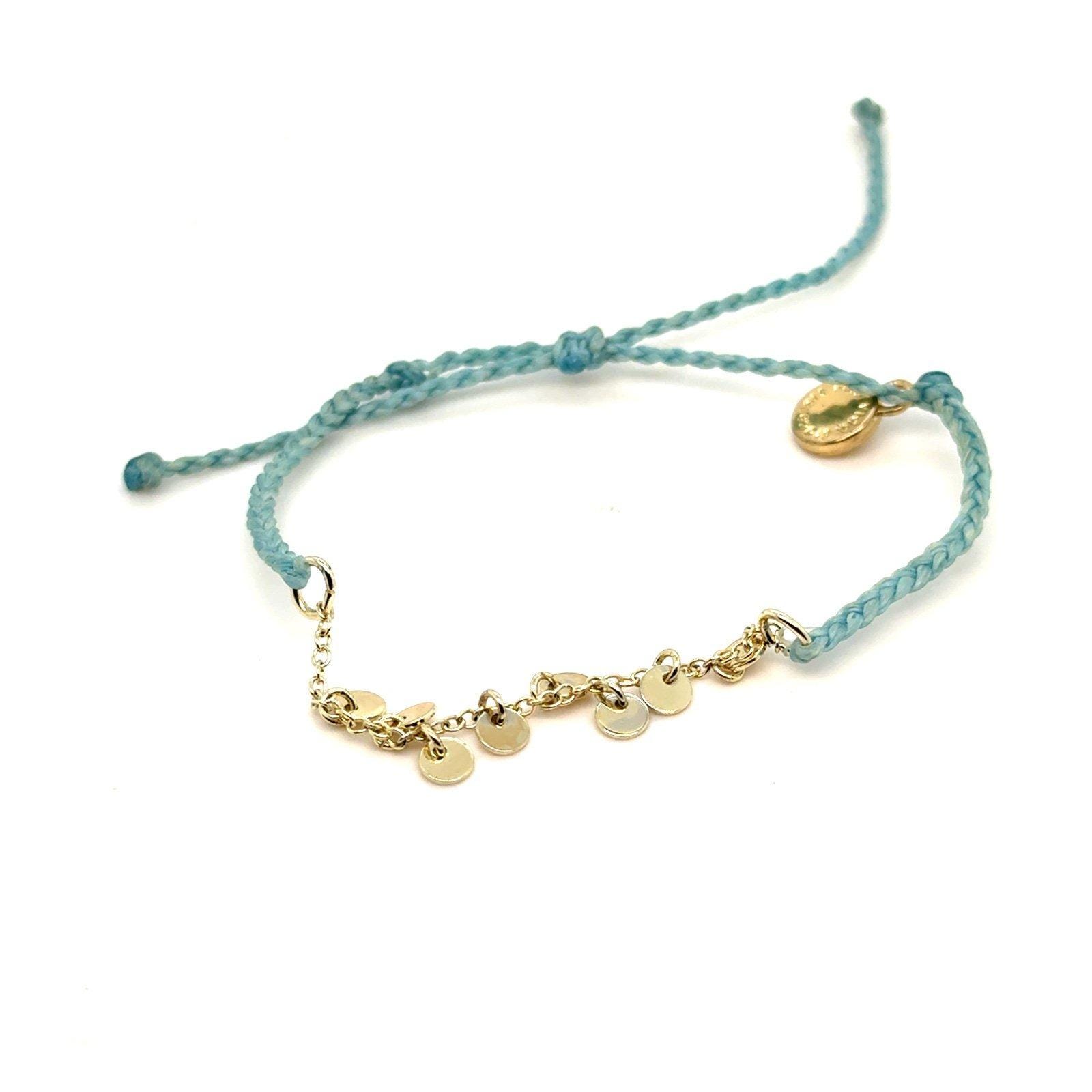 Pura Vida Braid Gold Discs Bracelet