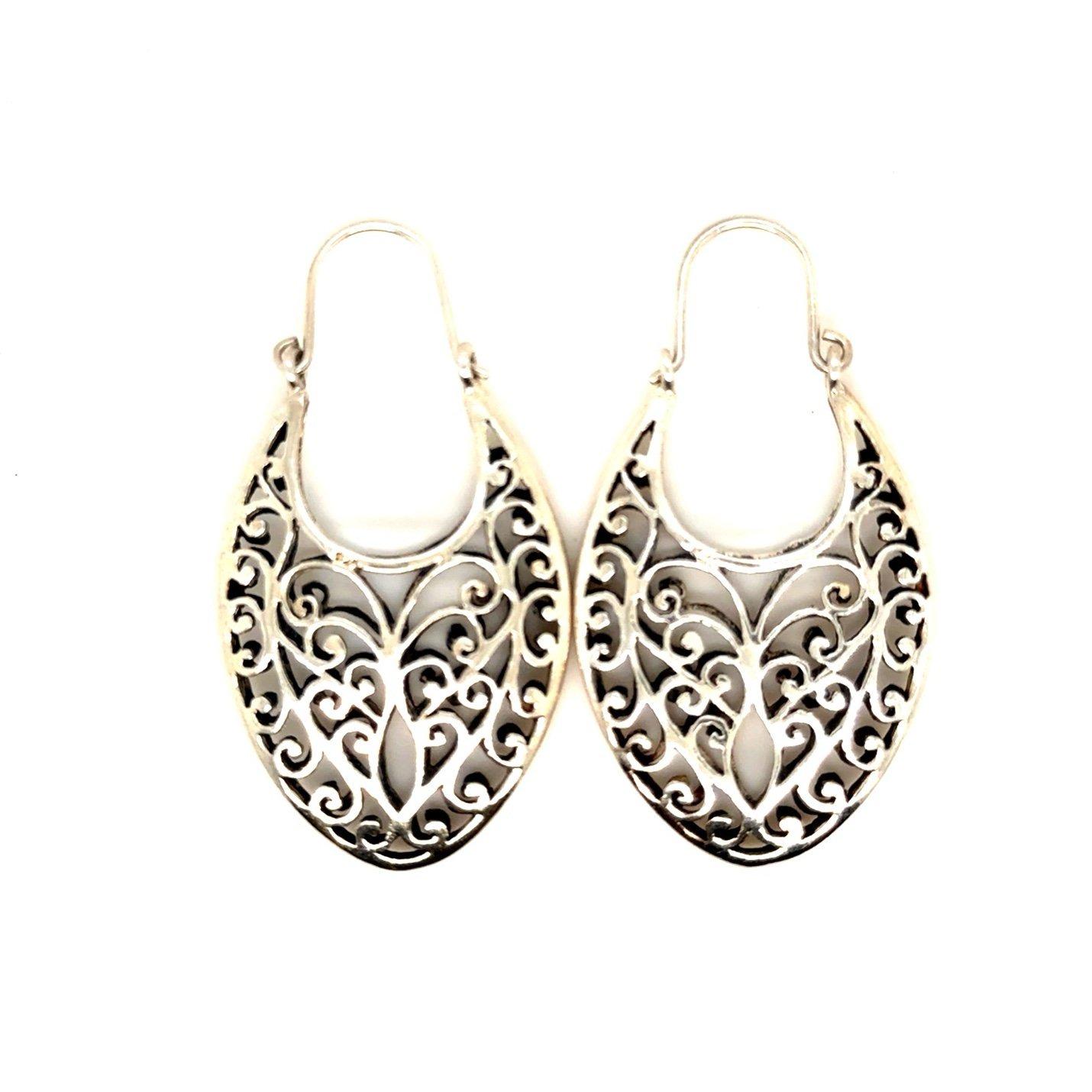 Intricate Butterlfy Design 925 Silver Earrings