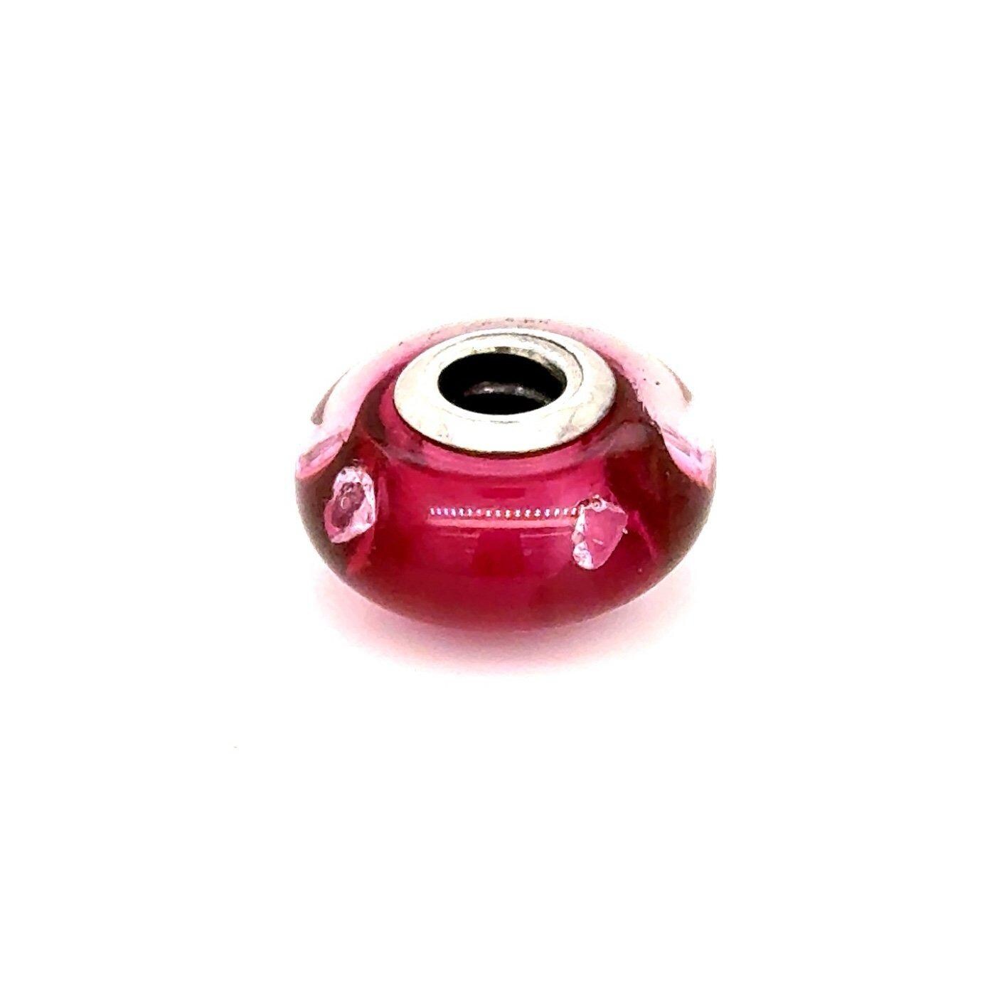 Pandora Hearts Red Effervescence Murano Glass Charm