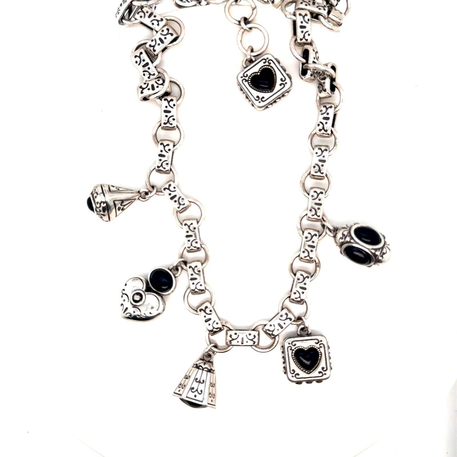Brighton Black Enamel Charm Necklace