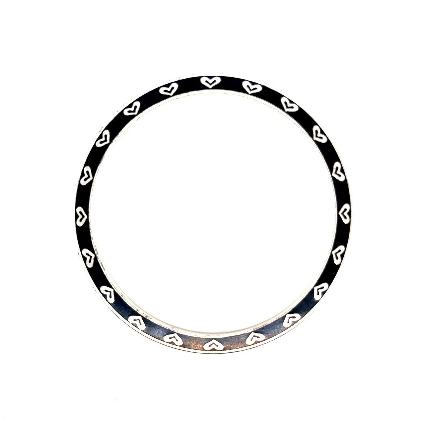 Brighton Black Enamel Hearts Bangle