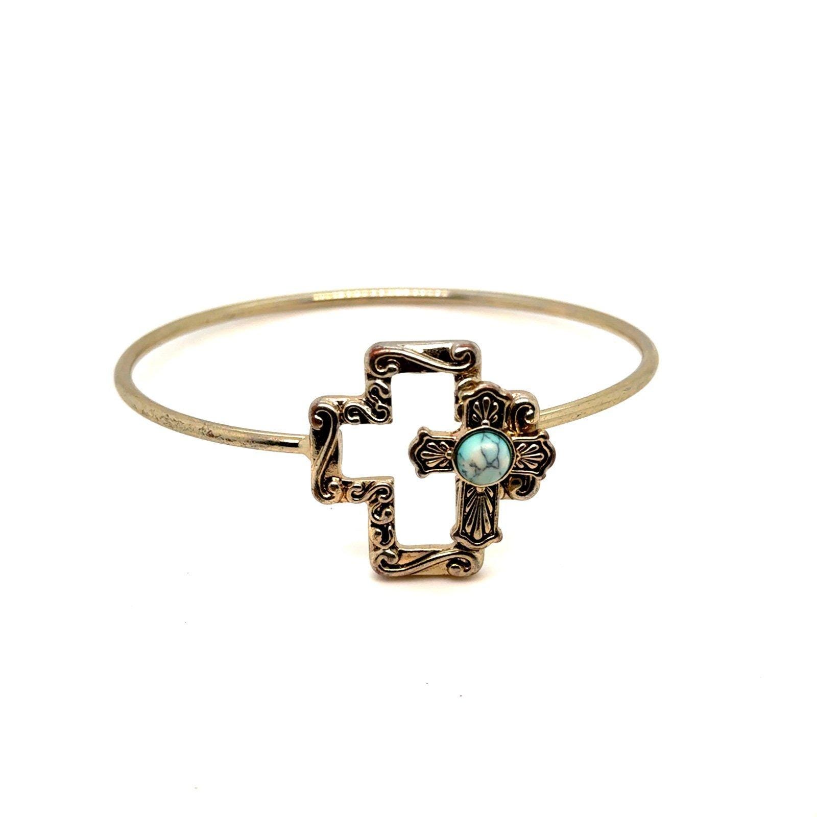 Turquoise Cross Bangle