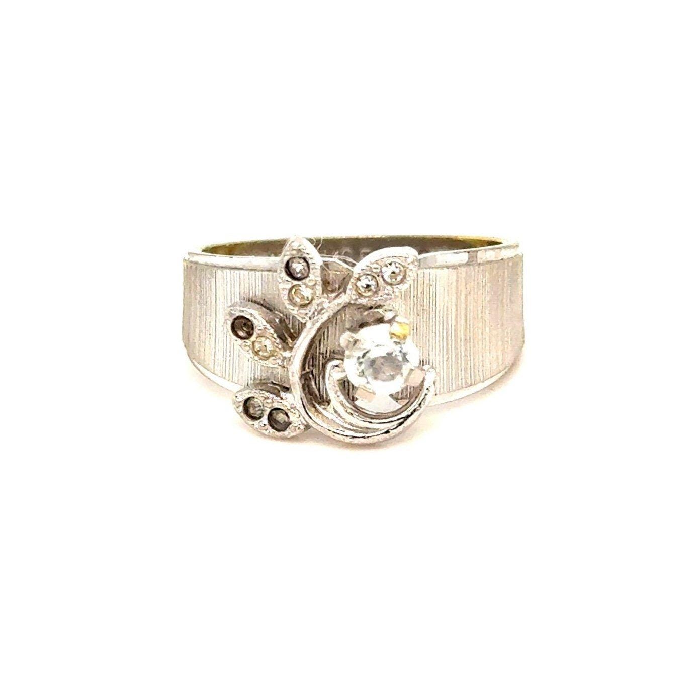 18K HGE Cz Flower Ring