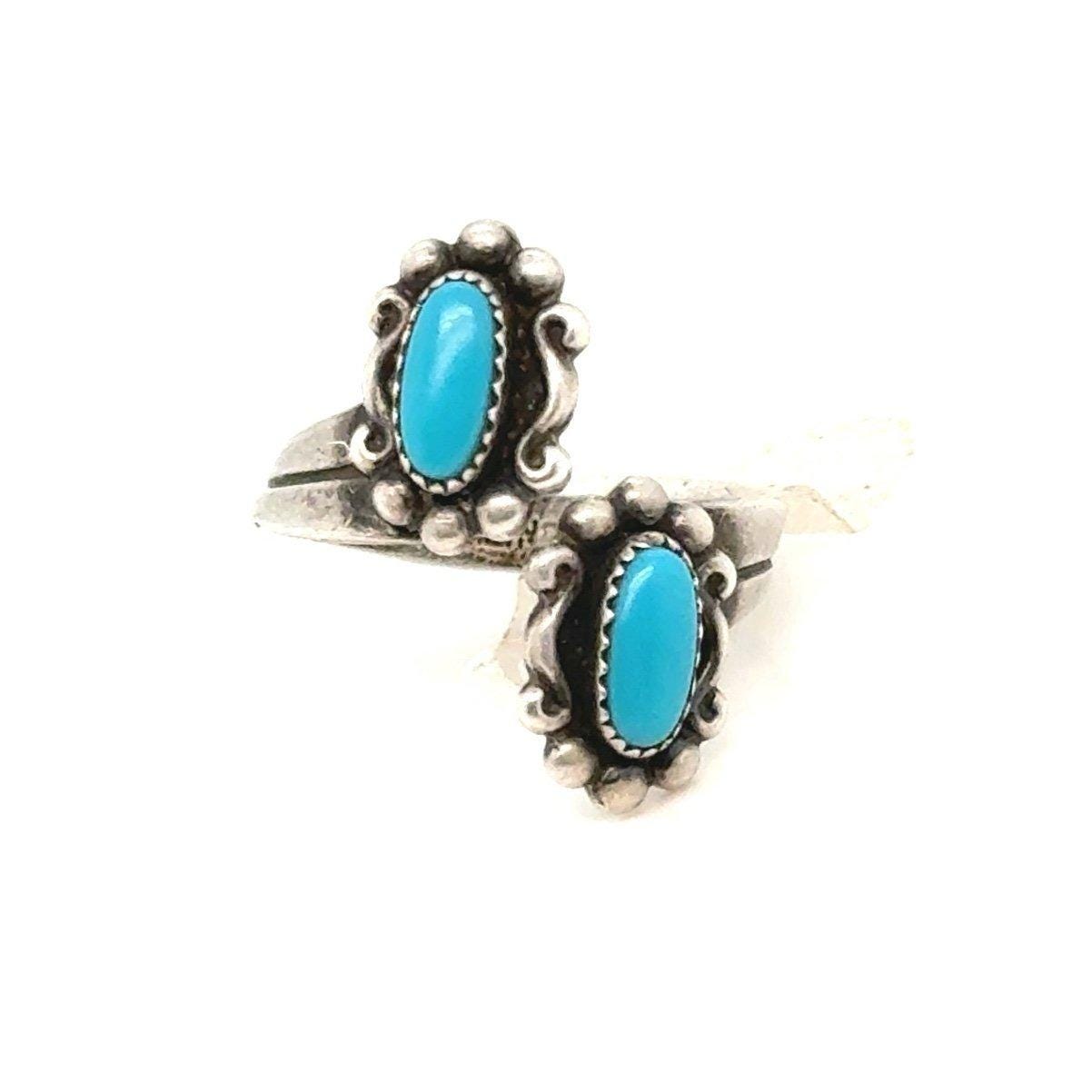 Sterling Bypass Turquoise Ring