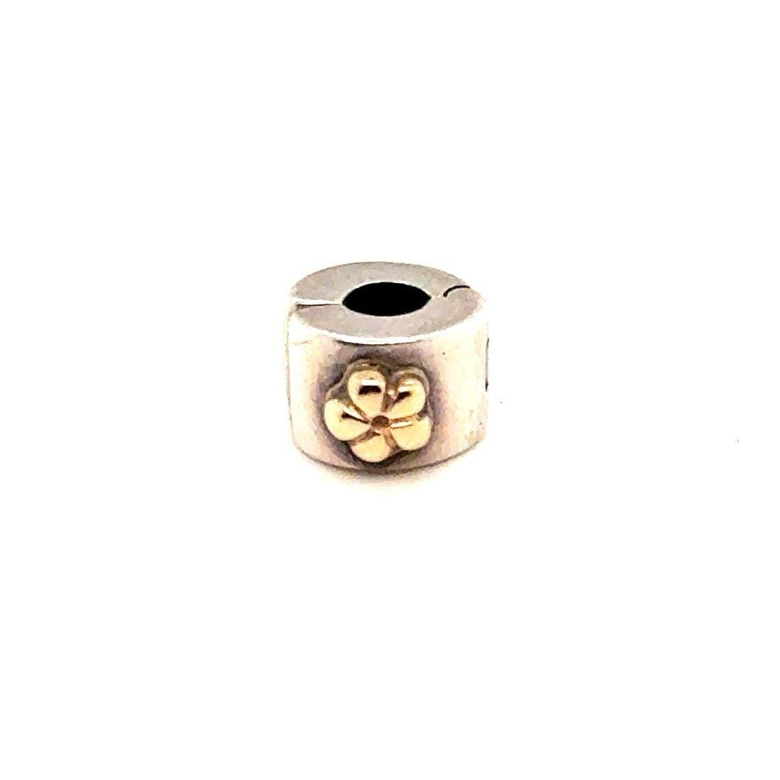 Pandora Two Tone Flower Clip Charm
