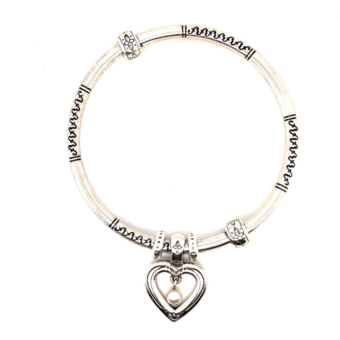 Brighton Pearl Heart Bangle
