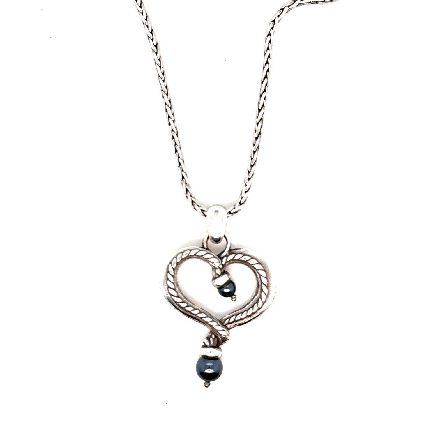 Brighton Hematite Heart Necklace