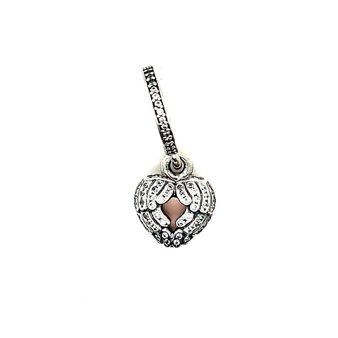 Pandora Pink Enamel Angel Wing Cz Charm