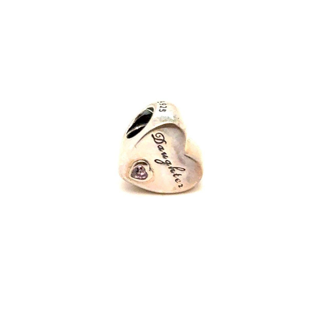 Pandora Pink Cz Heart Daughter Charm