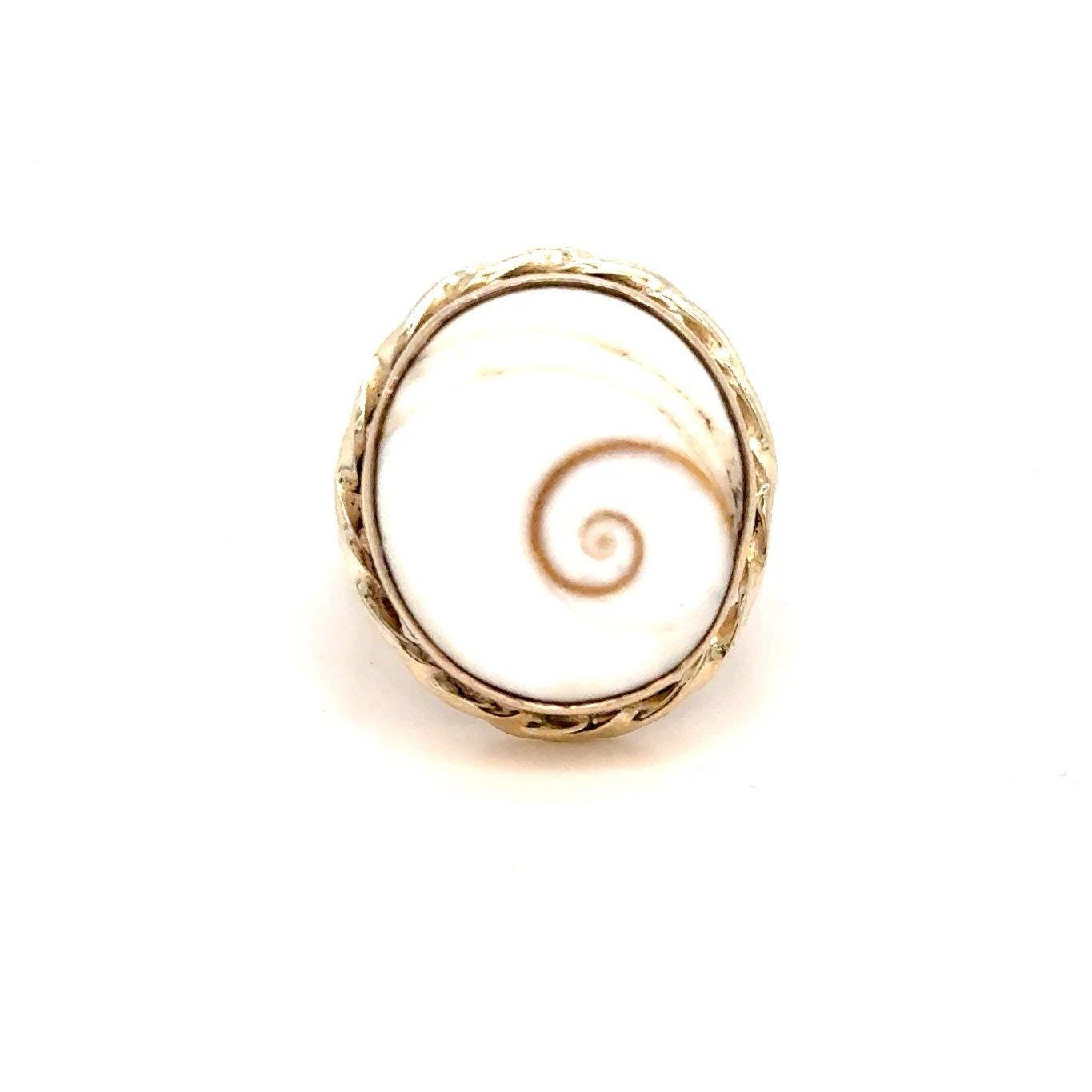 Silver 925 Brown Swirl Ring