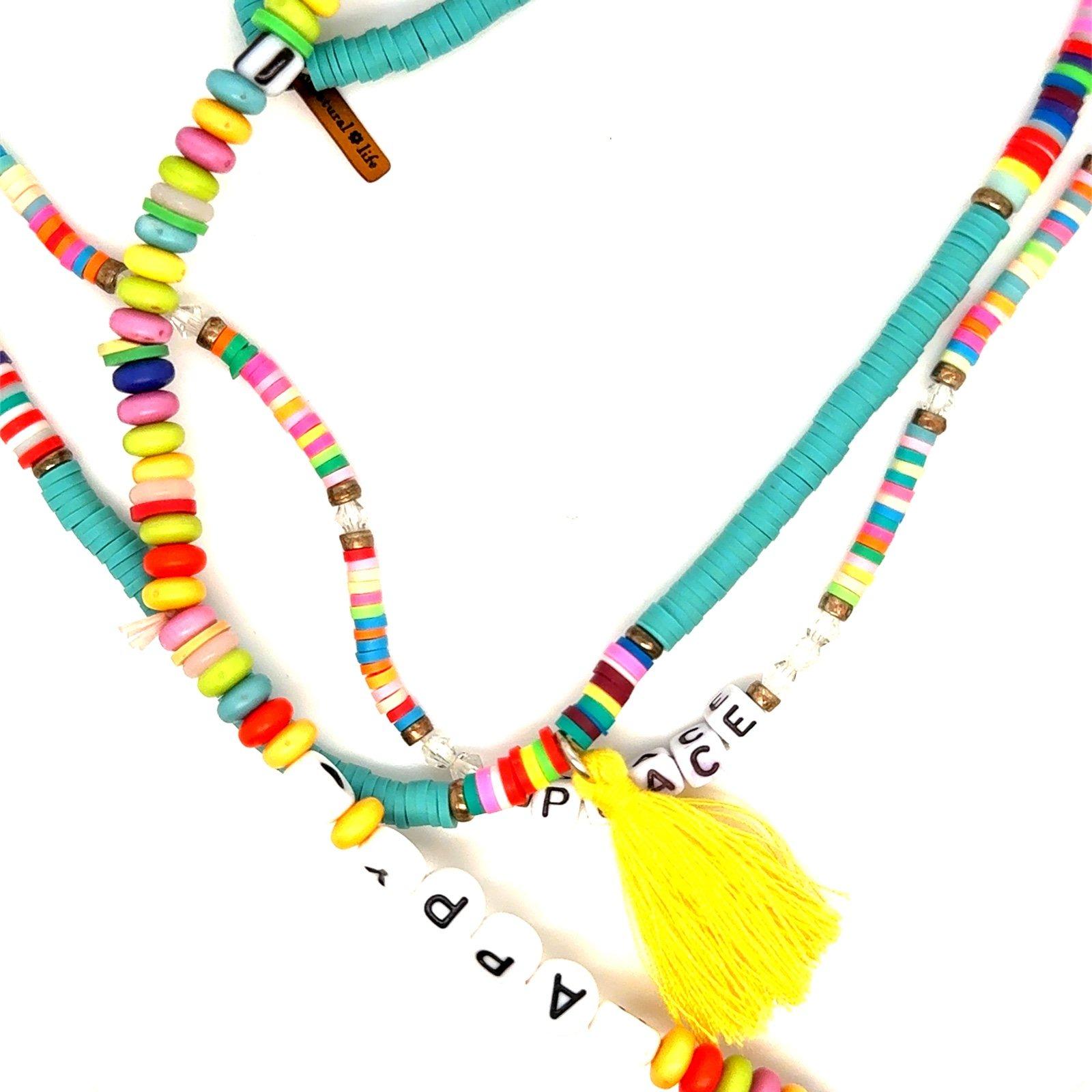3 Natural Life Colorful Beaded Necklace