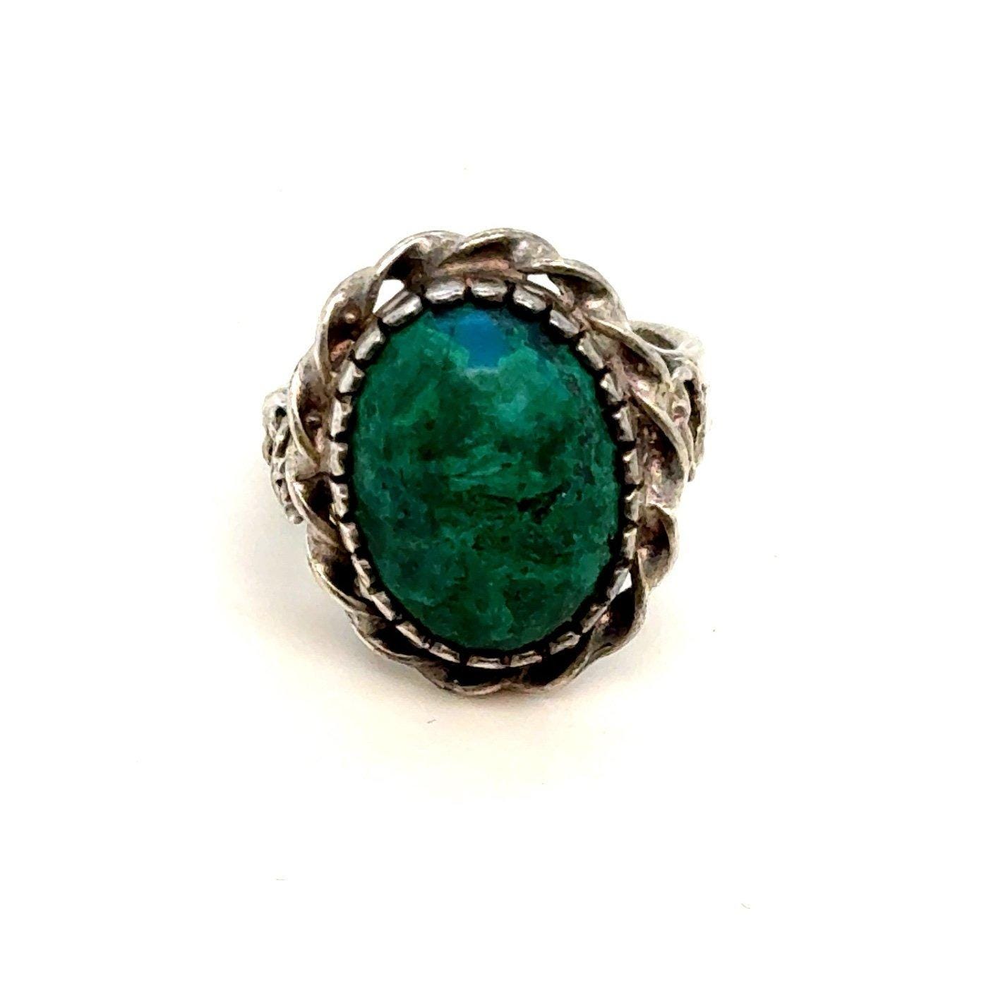 Sterling Silver Chrysocolla Stone Ring