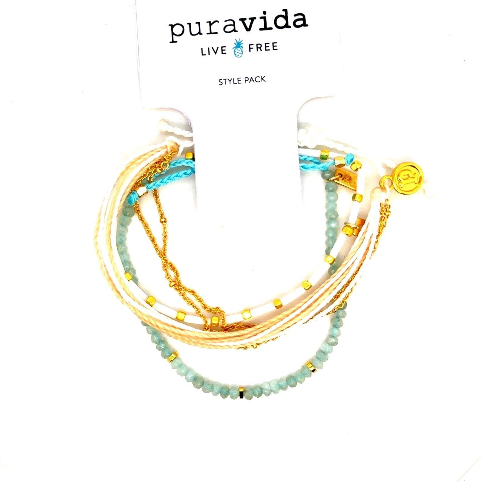 Pura Vida Blue Beaded Set