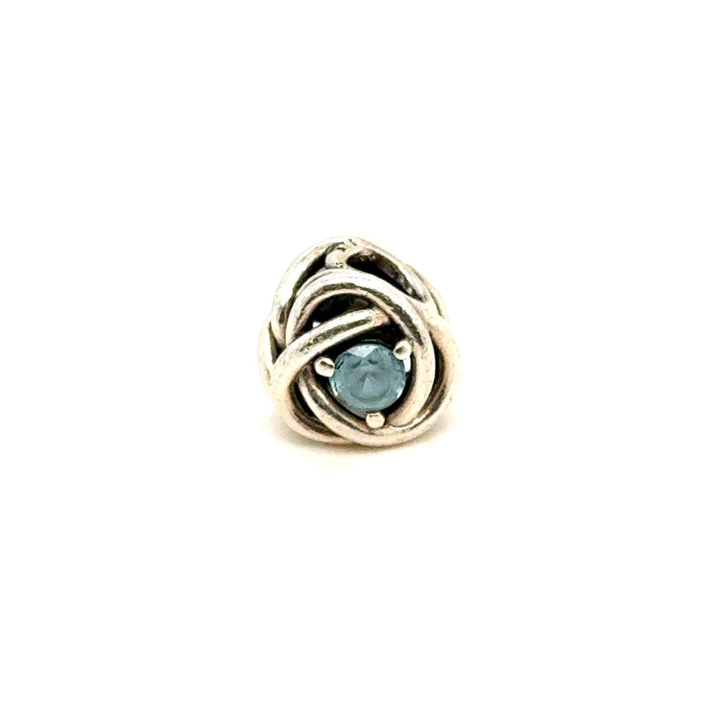 Pandora Swirl Blue Topaz Charm