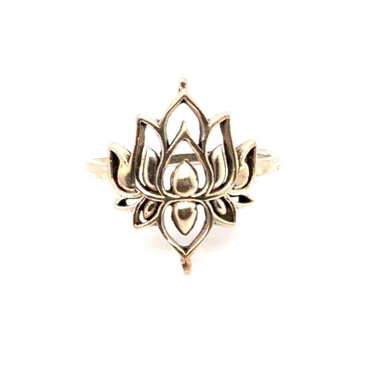 Silver 925 Lotus Flower Ring