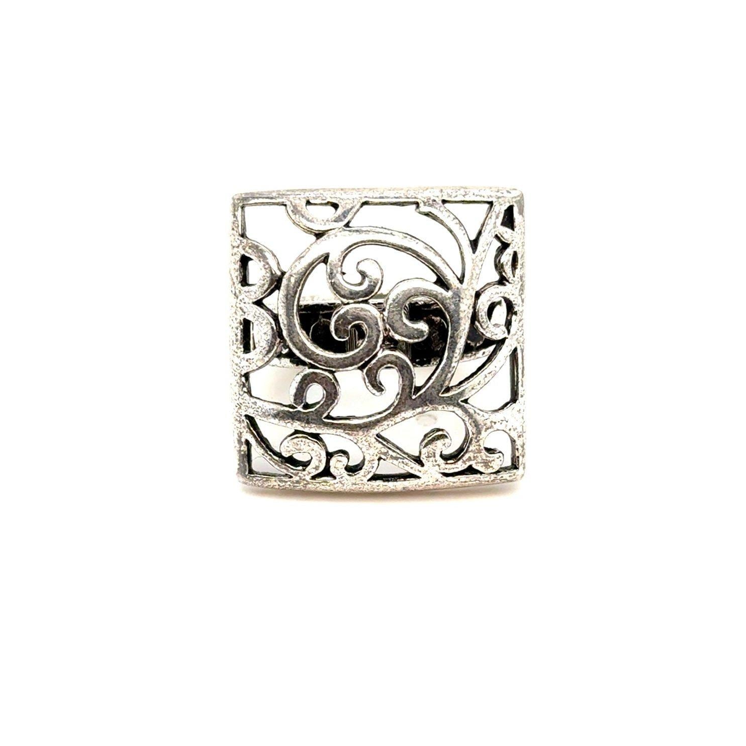 Square Scroll Ring
