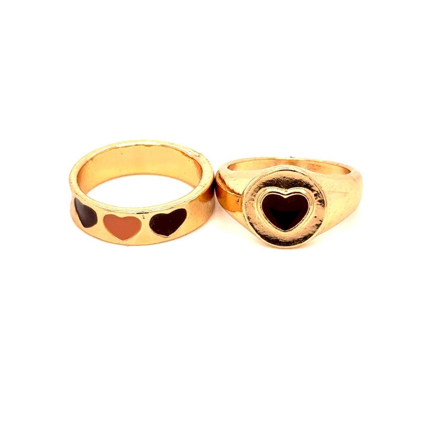 2 Hearts Rings