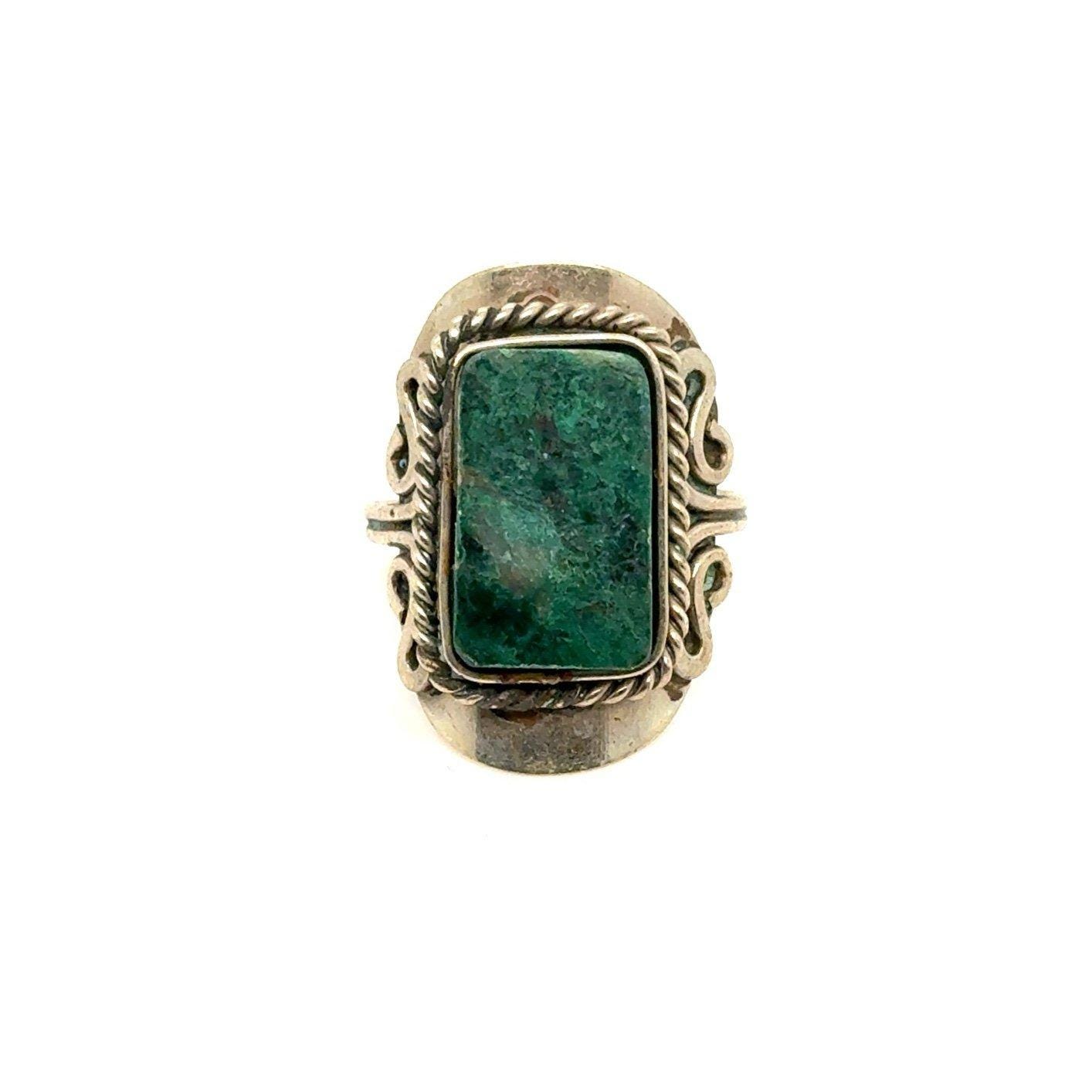 Green Stone Adjustable Ring