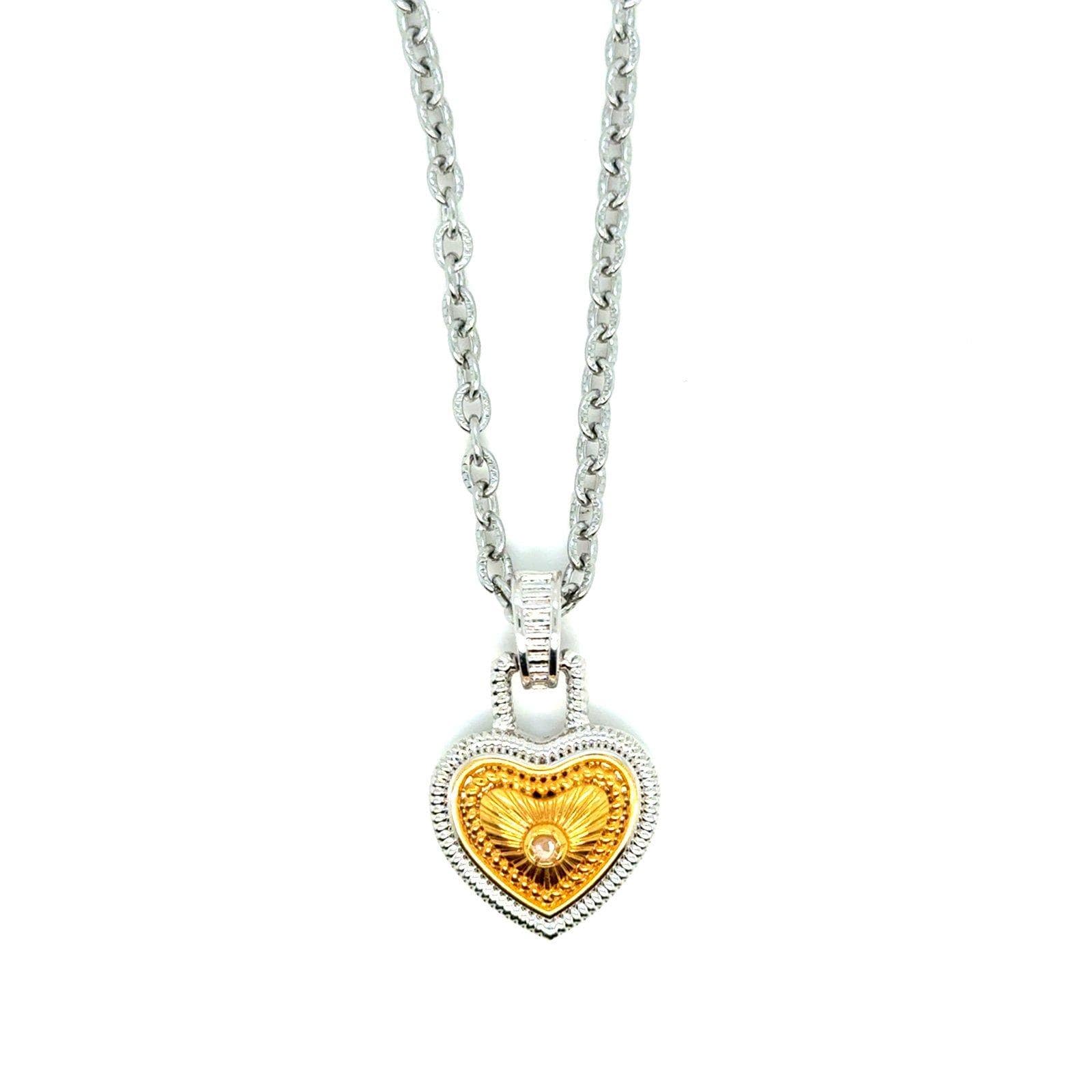 Silver/Gold Heart Necklace