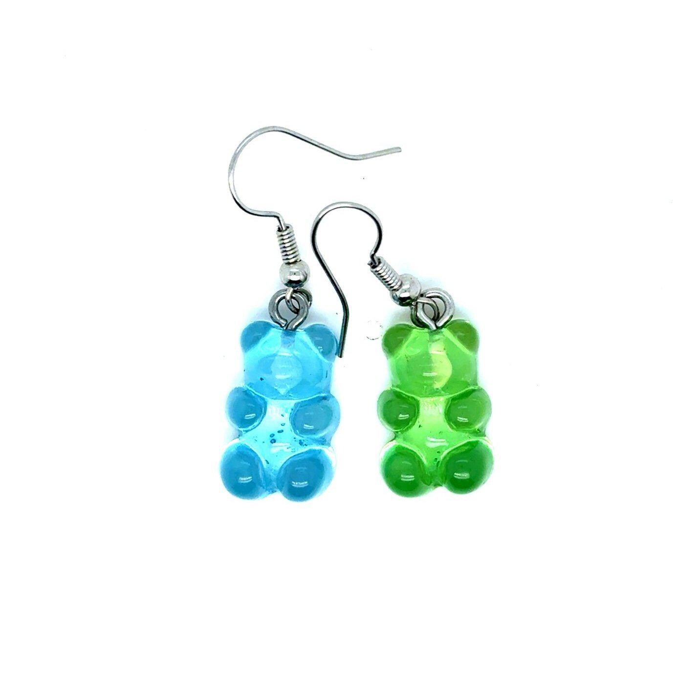 Green/Blue Bear Earrings