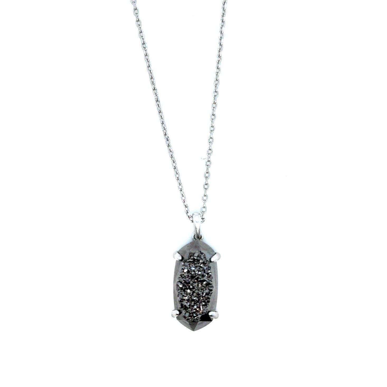 Kendra Scott Platinum Druzy Necklace