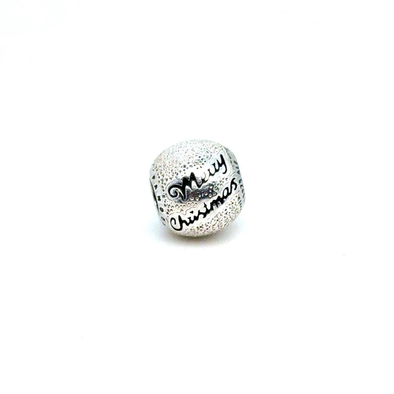 Pandora Merry Christmas Glittery Round Charm