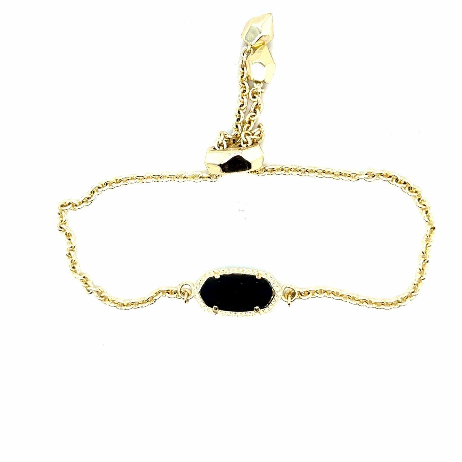 Kendra Scott Elaina Black Stone Adjustable Bracelet