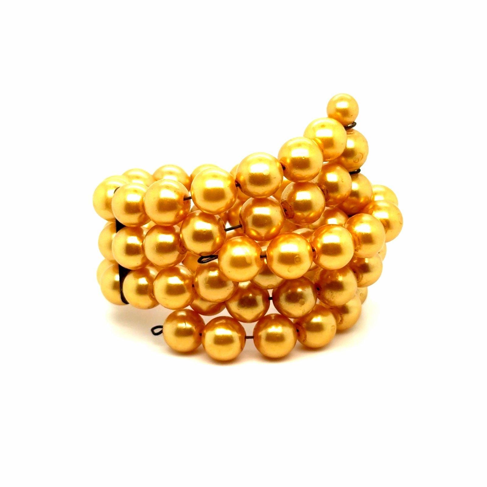 One Size Yellow Pearl Bracelet