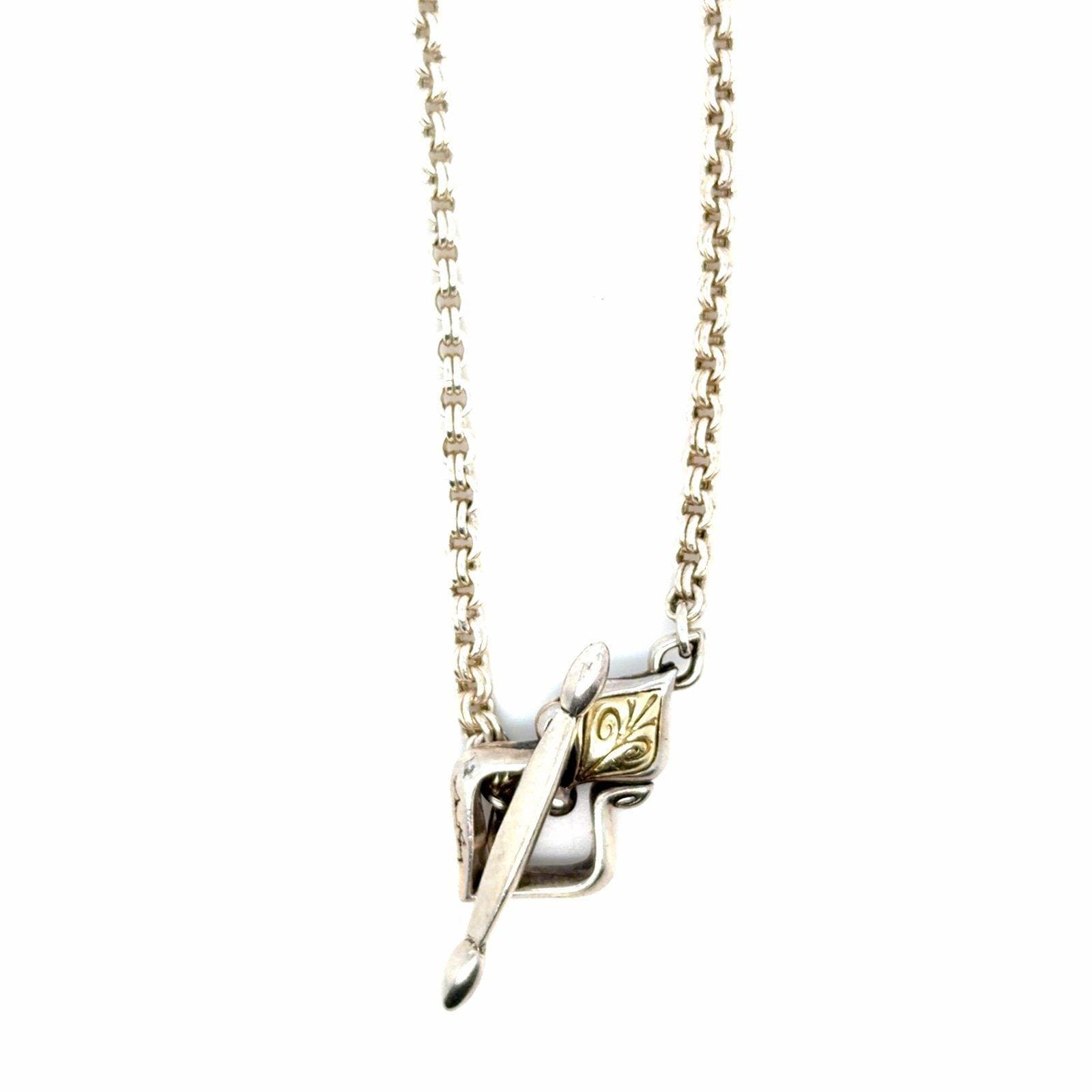 925/18k Ann King Toggle Necklace
