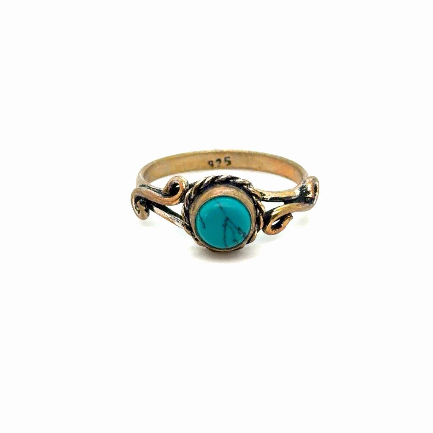 925 Silver Small Turquoise Ring