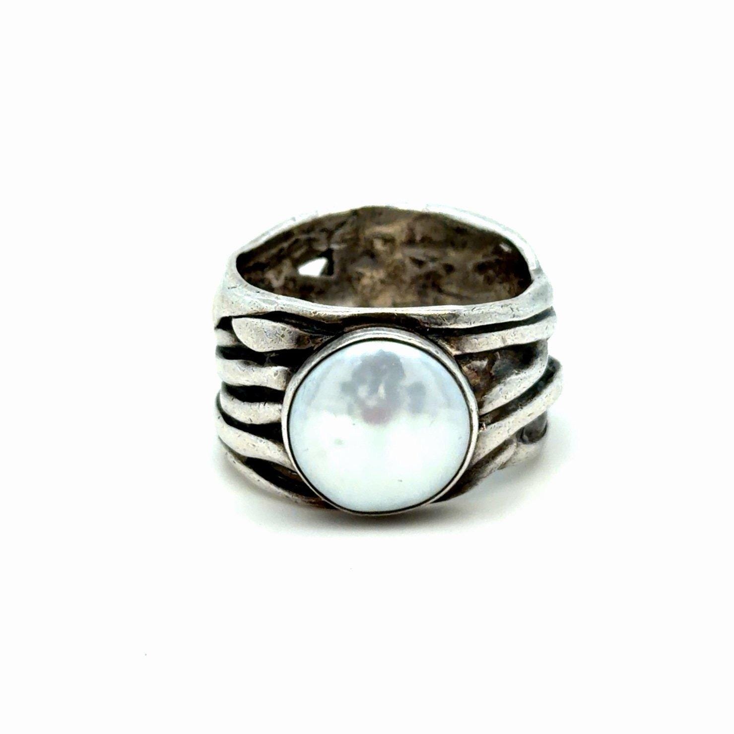 Silpada Pearl Braided Ring