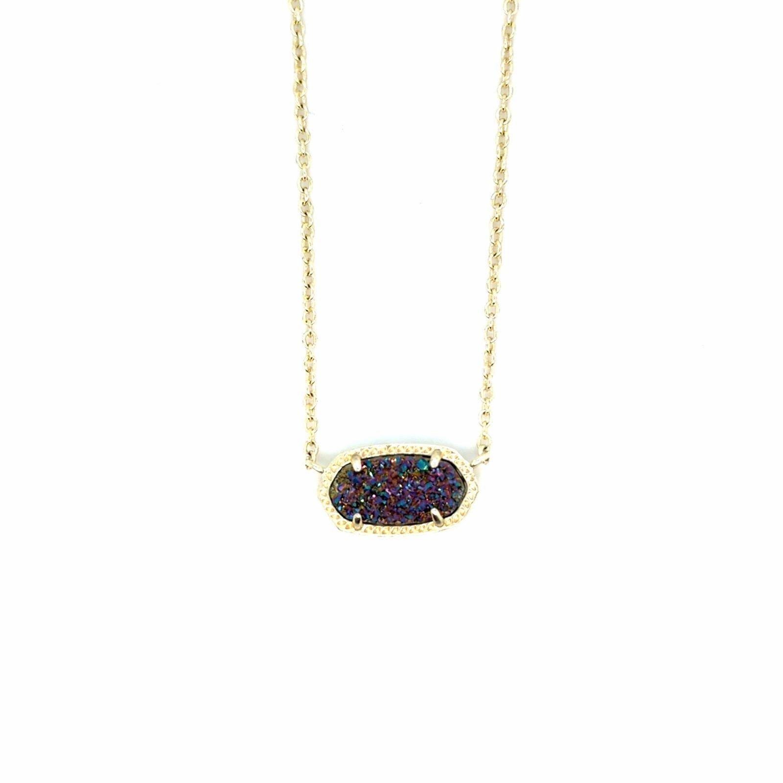 Kendra Scott Elisa Multicolor Druzy Gold Plated Hardware