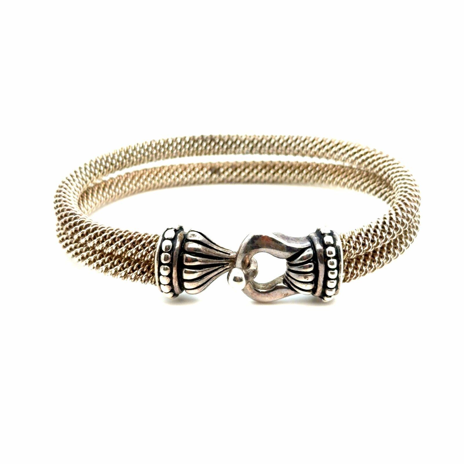Silver 925 Double Strand Hook-On Bracelet