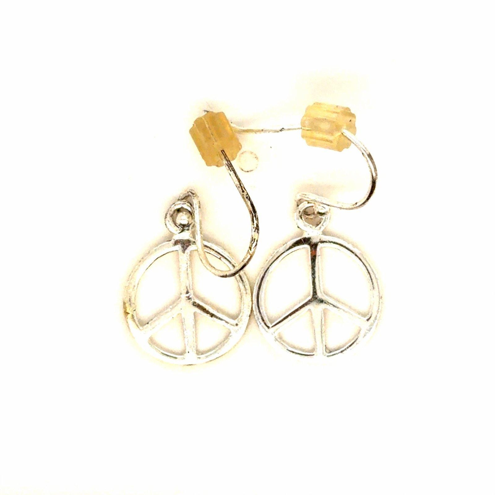 925 Silver Peace Earrings