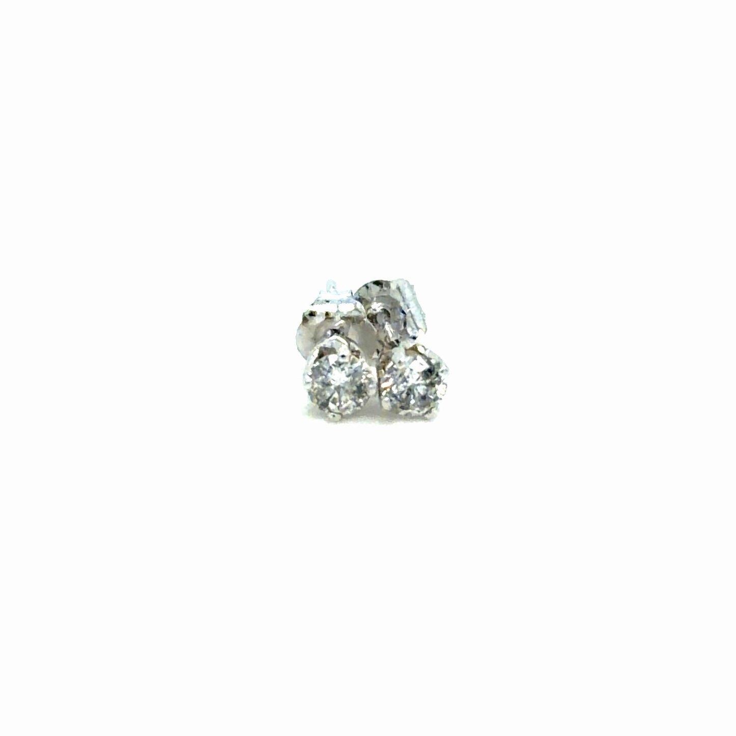 Tiny 14K Gold Diamond Stud Earrings