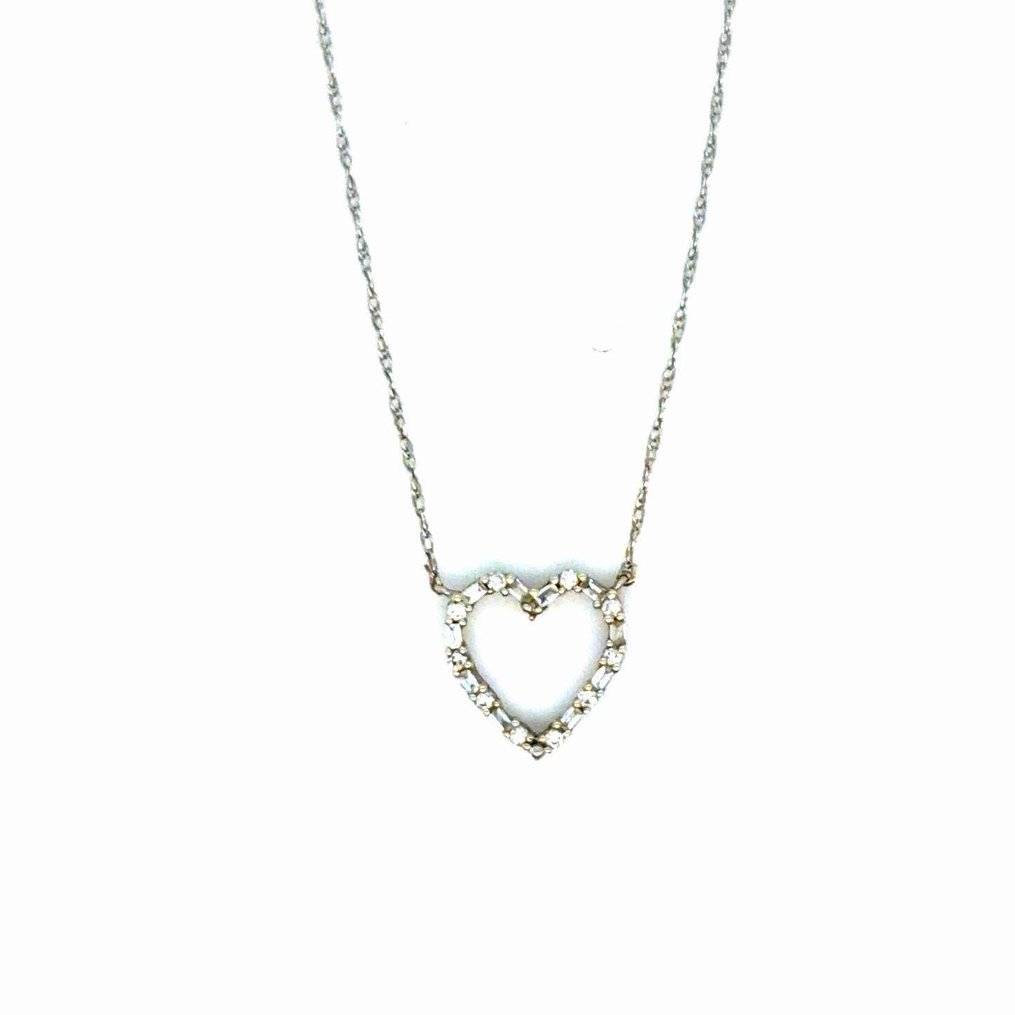 10K Gold Diamond Heart Necklace