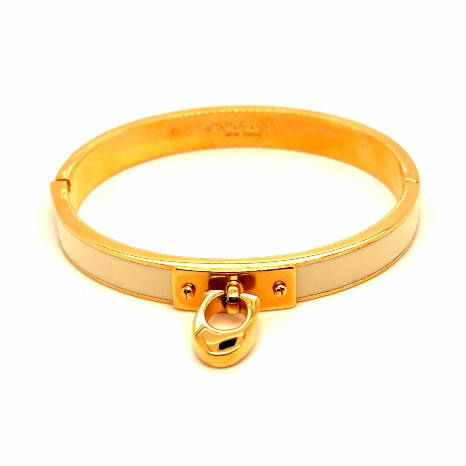 Coach White Charm Hinge Bracelet