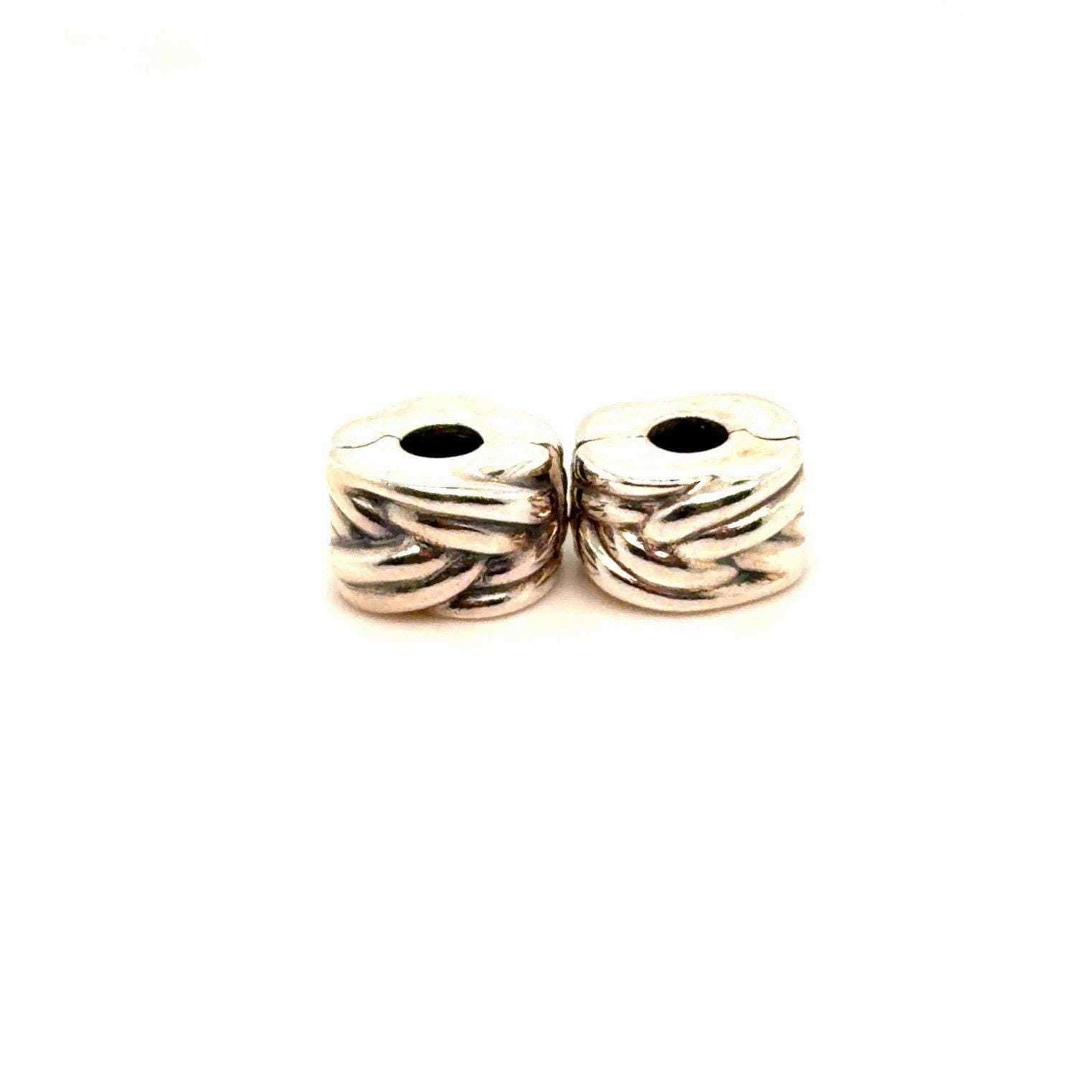 2 Pandora Knot Braid Clip Charms