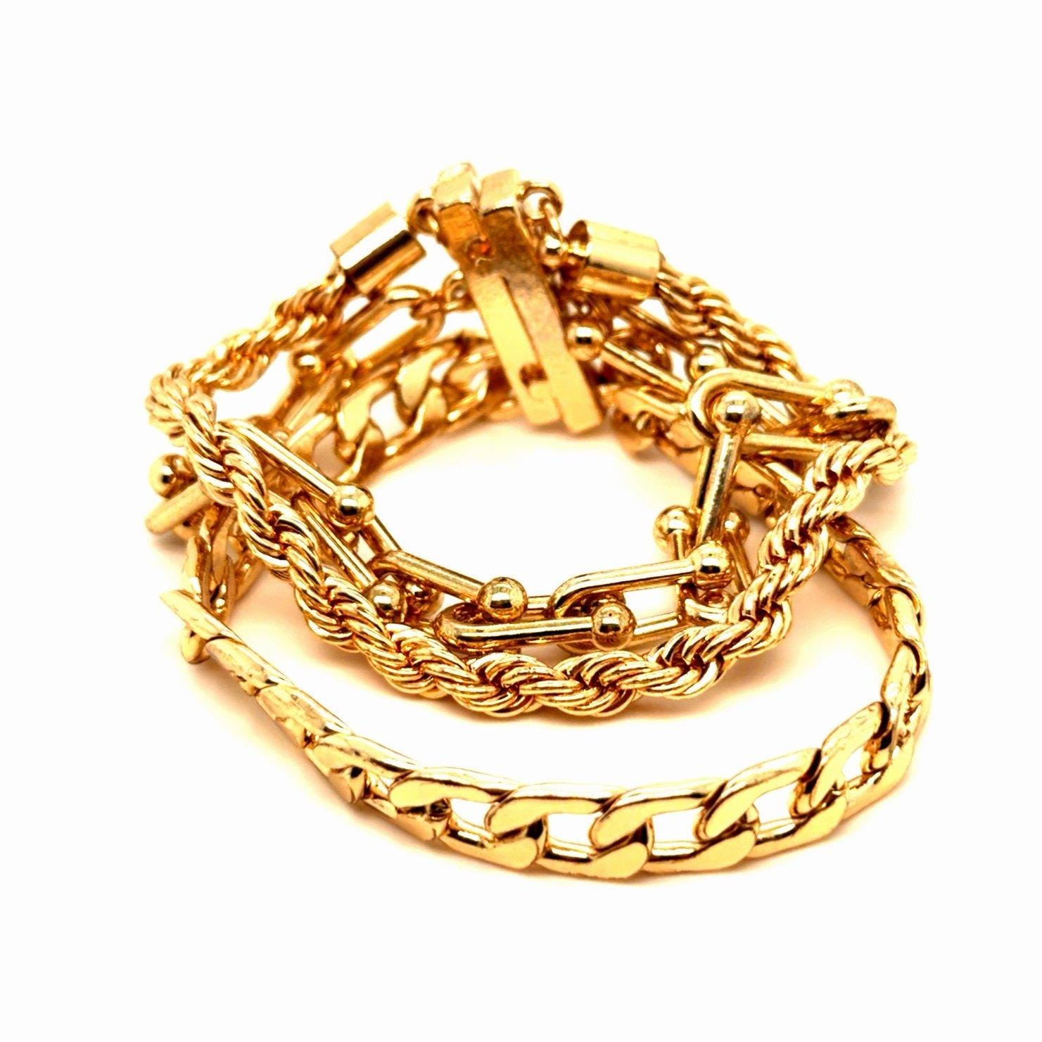 3 Strand Magnetic Gold Bracelet