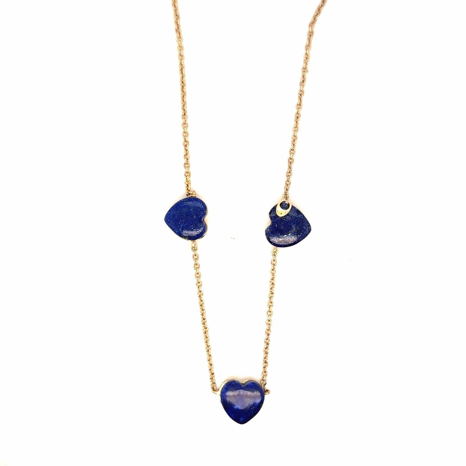 Coach Blue Station Heart Necklace