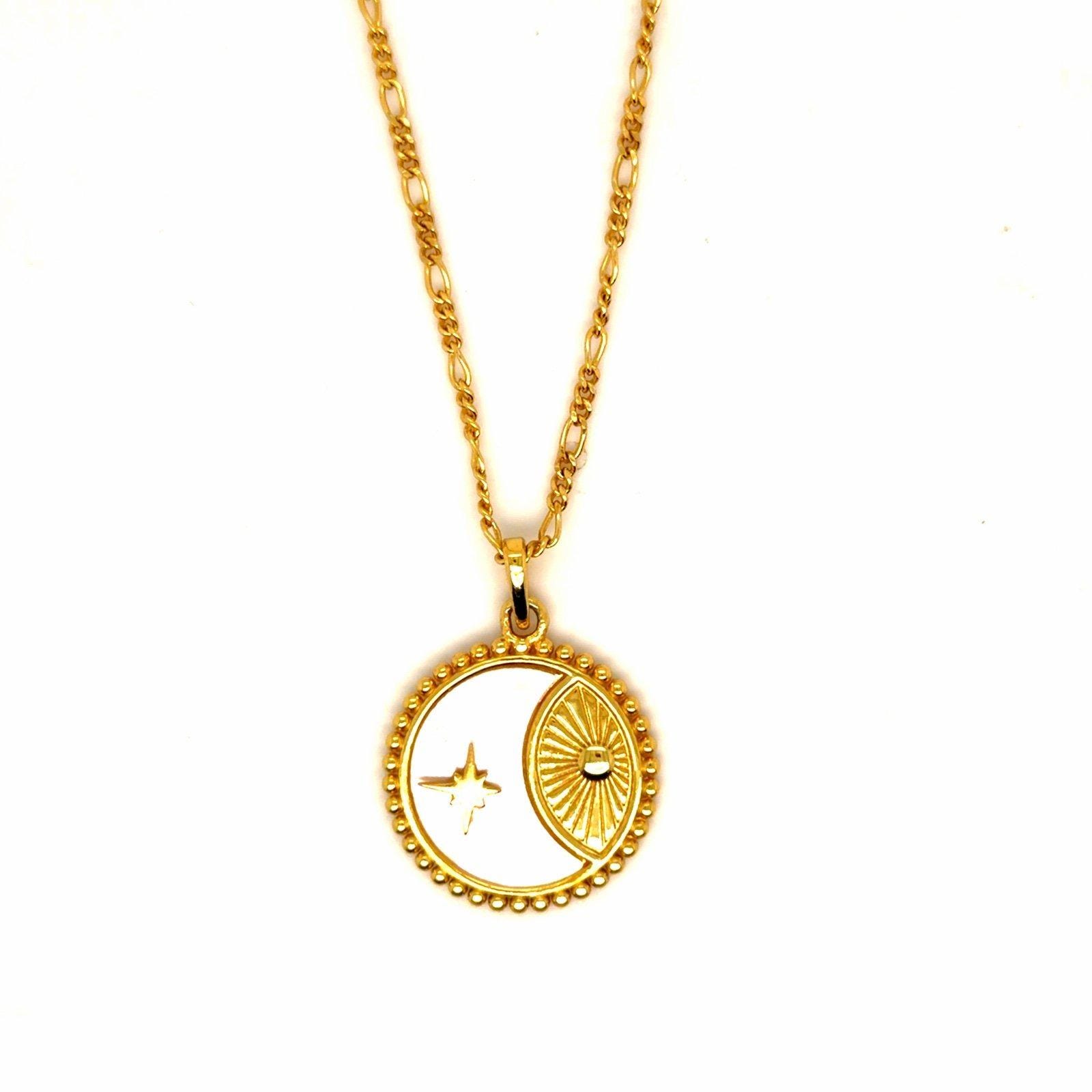 Caitlyn Minimalist Circle MOP Necklace