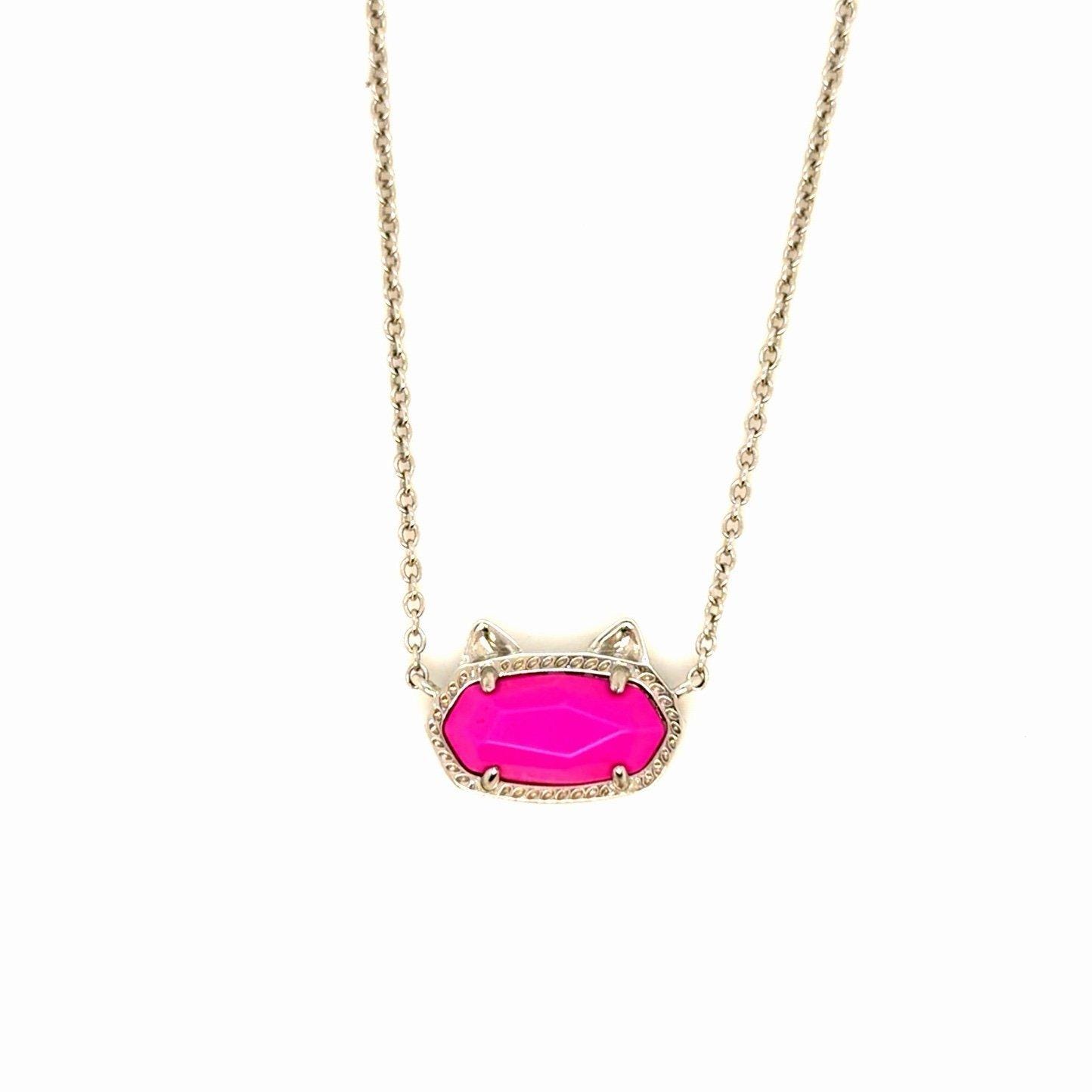 Kendra Scott Pink Elisa Cat Necklace