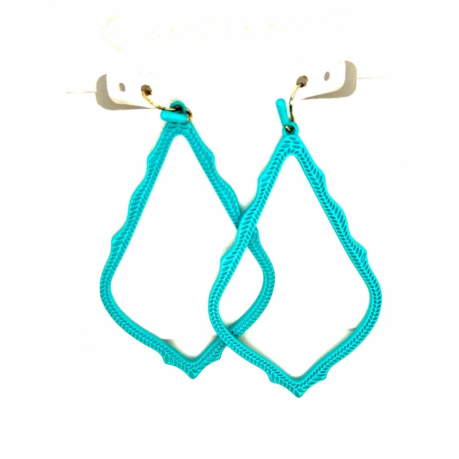 Kendra Scott Blue Frame Earrings