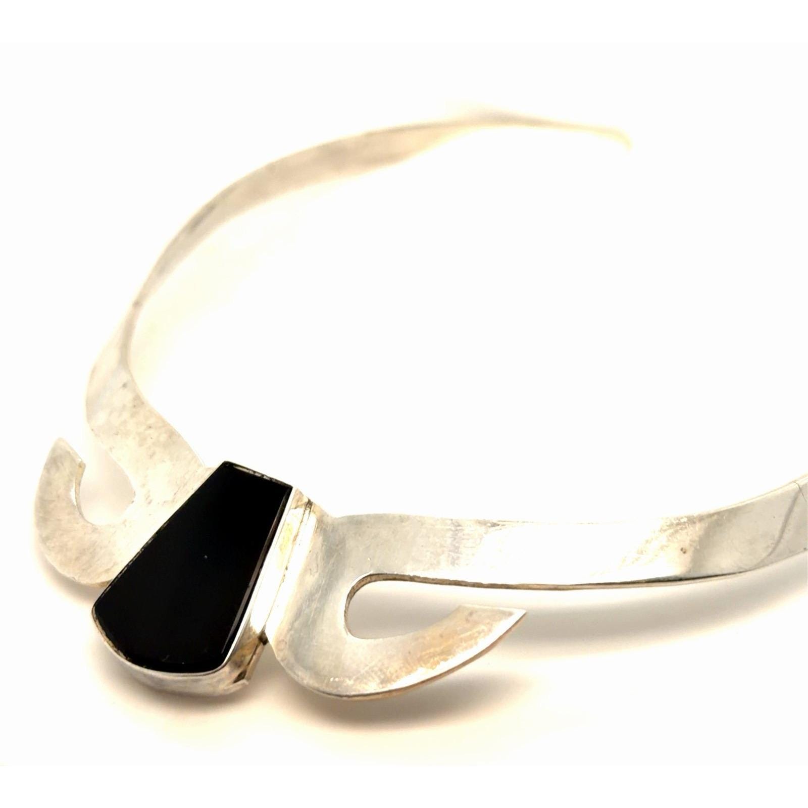 Mexico n 925 Onyx Collar Cuff