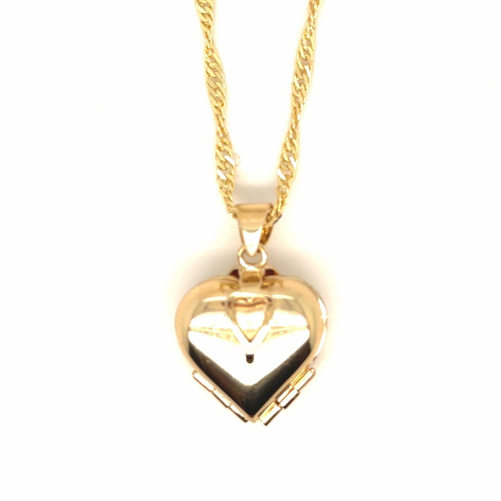 Gold Plated Heart Locket Necklace