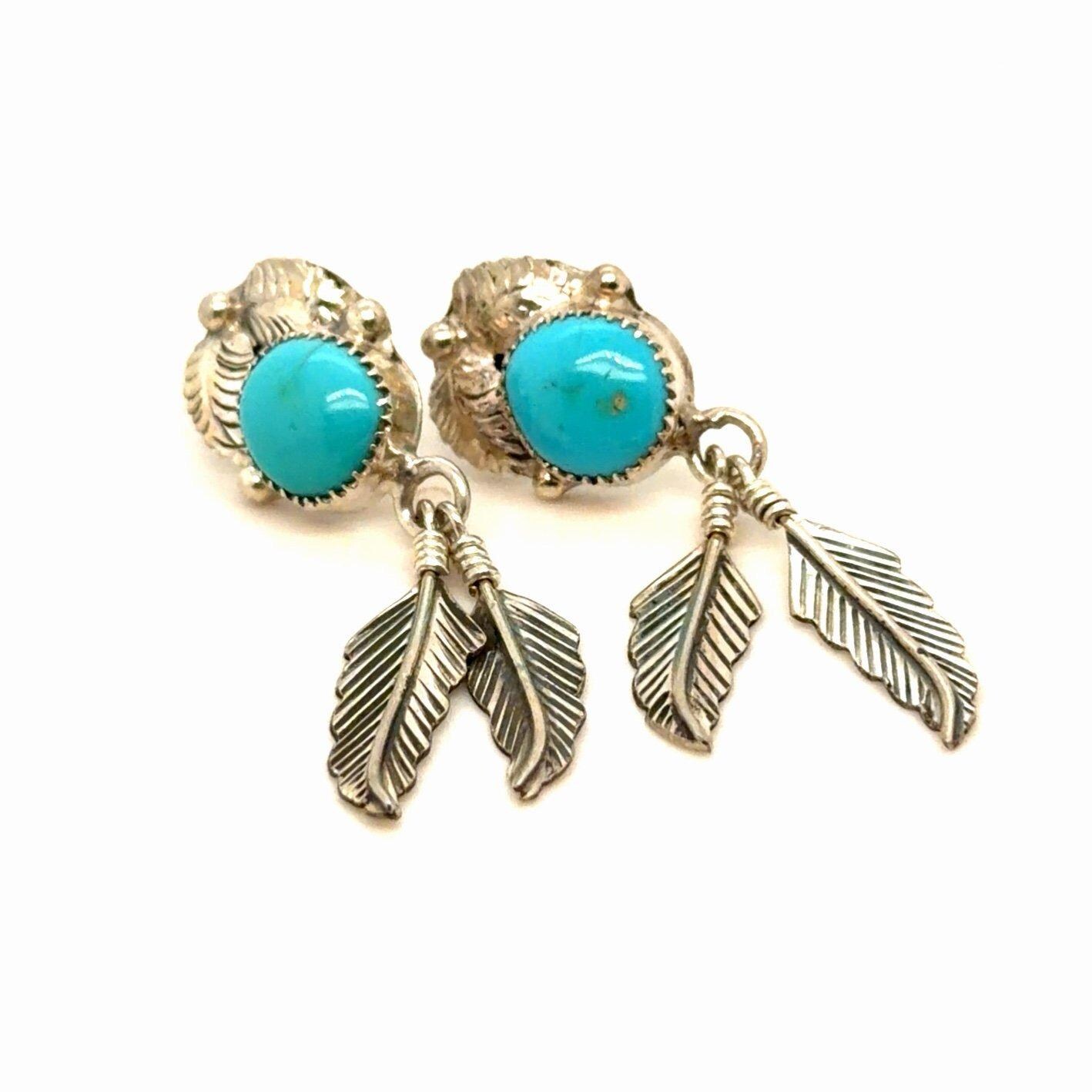 Sterling Turquoise Dangle Earrings