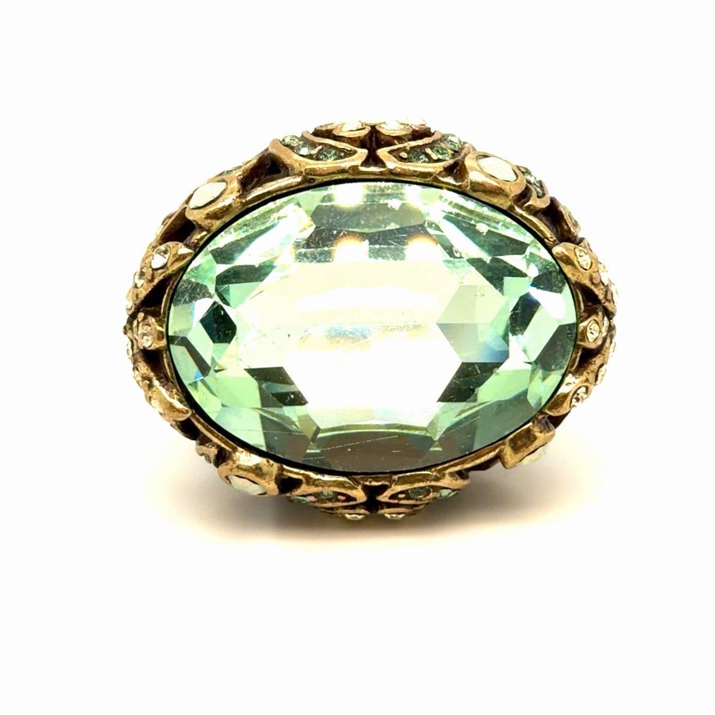 Stunning Heidi Daus Green Stone Ring