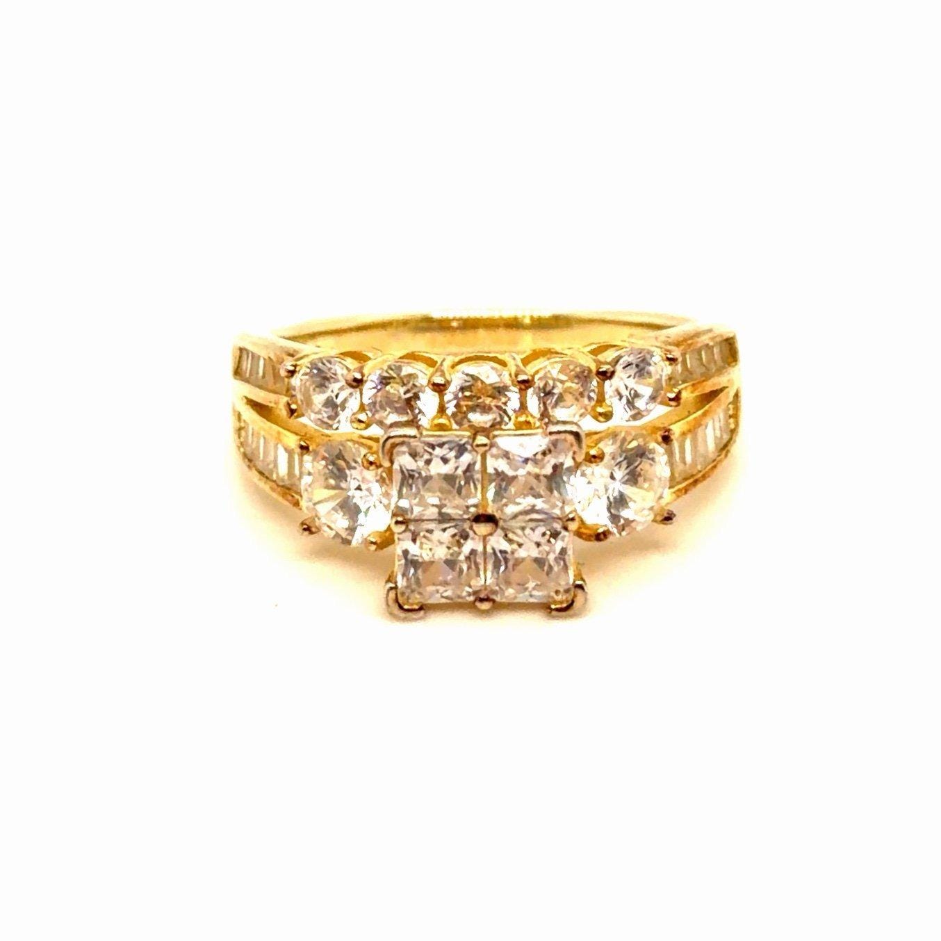Gold Vermeil 925 Cz Ring