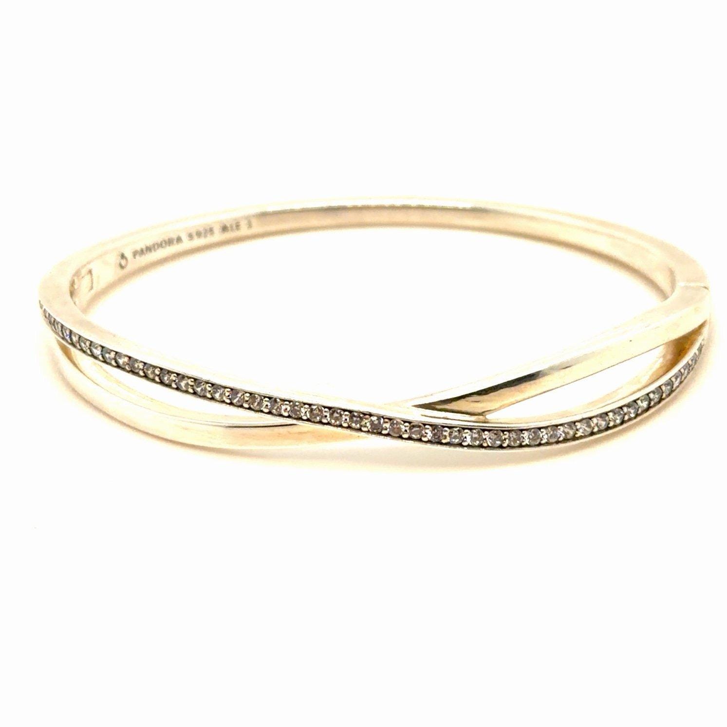 Pandora Clear Cz Entwined Bangle