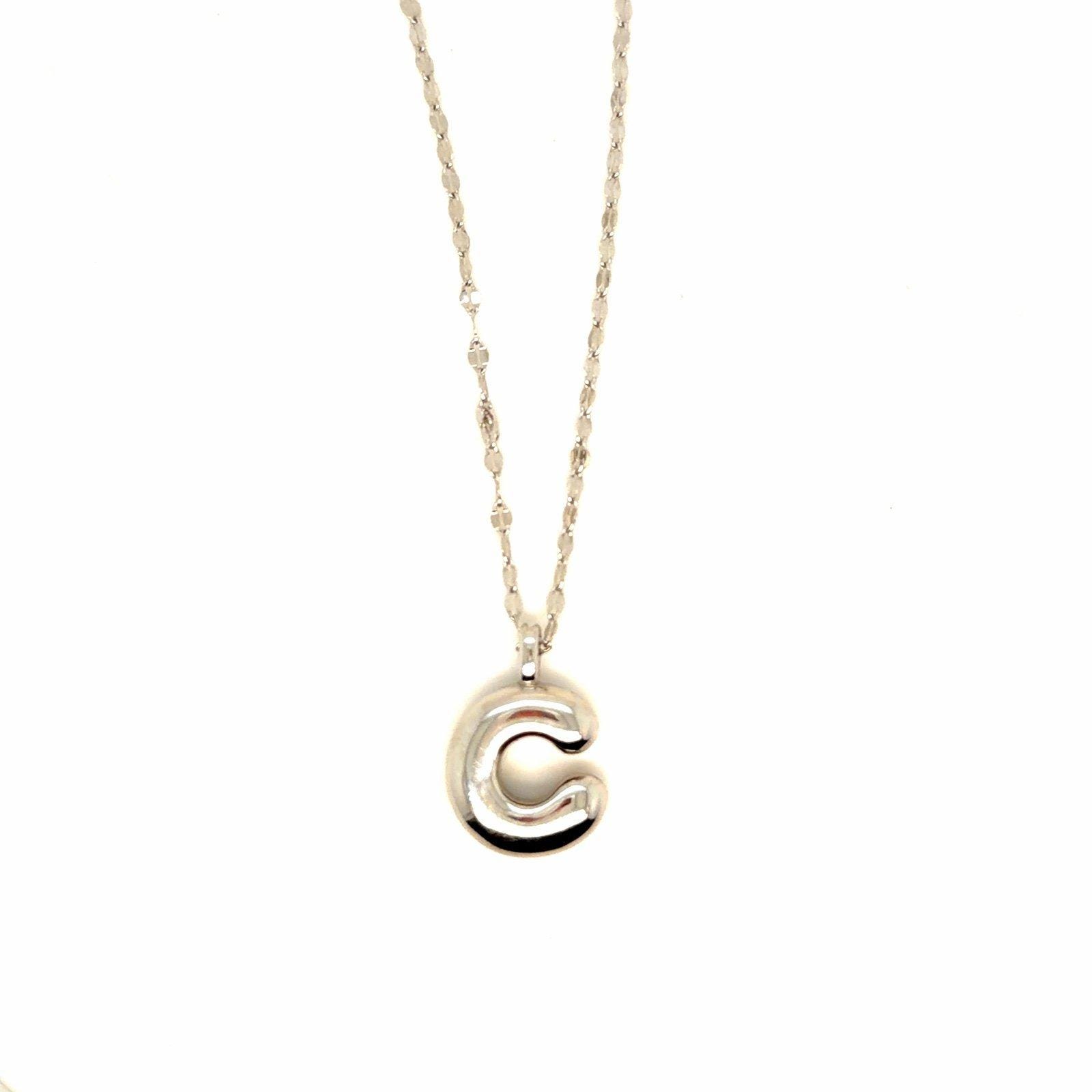 Silver 925 Letter C Necklace